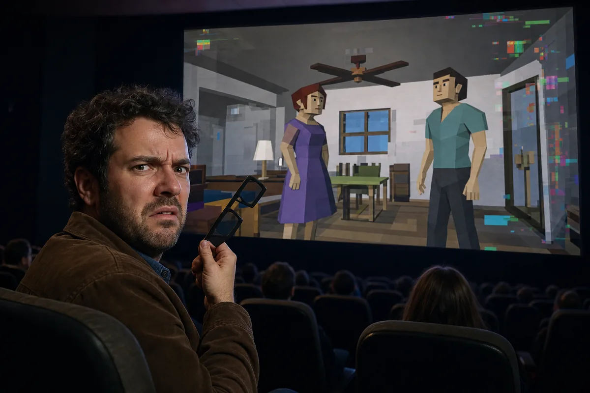 Critique Le Vertige avec spectateur agacé devant une simulation 3D absurde au cinéma